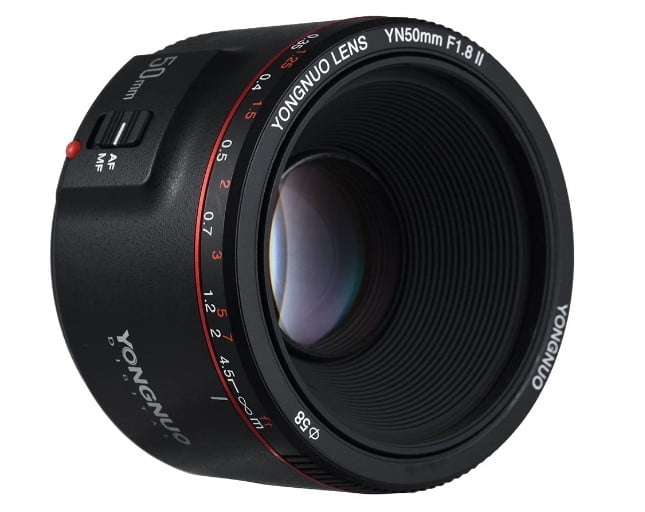 YONGNUO YN-50 mm-F1.8 II-estándar-Prime lente-gran apertura-Auto Focus-0,35-compatible-Canon EOS