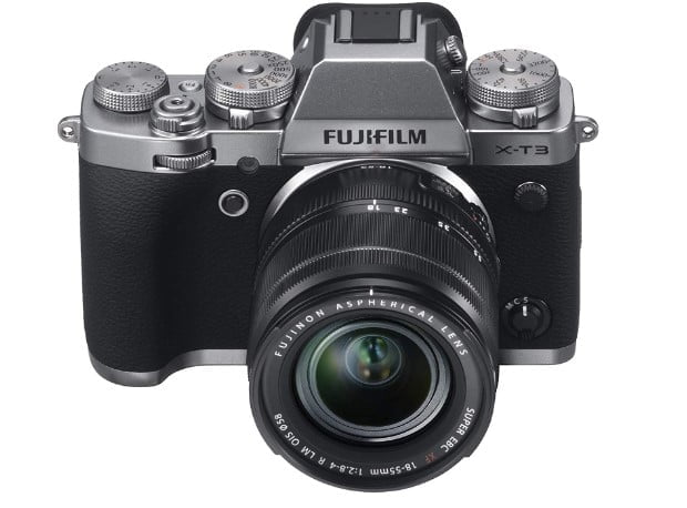 Fujifilm X-T3 - Cámara-objetivo intercambiable sin espejo, con sensor APS-C de 26,1 Mpx-video 4K/60p DCI-pantalla táctil-wifi-plata-objetivo XF18-55mm F2.8-4 R LM OIS